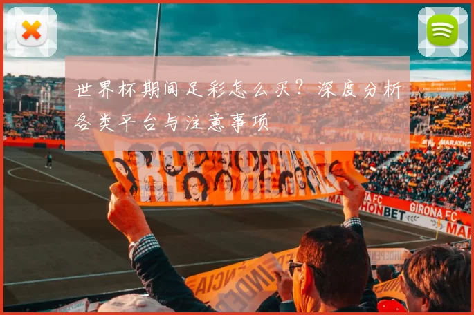 世界杯期间足彩怎么买?深度分析各类平台与注意事项
